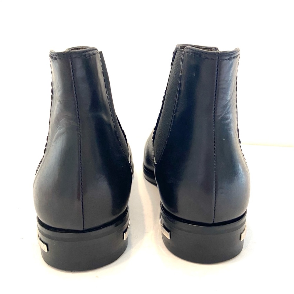 Lanvin Black Leather Chelsea Slip on Studded Boot - Picture 5 of 12